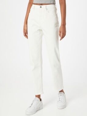 Tomorrow Teresa High Rise Straight Leg Jeans Ecru White Size 25